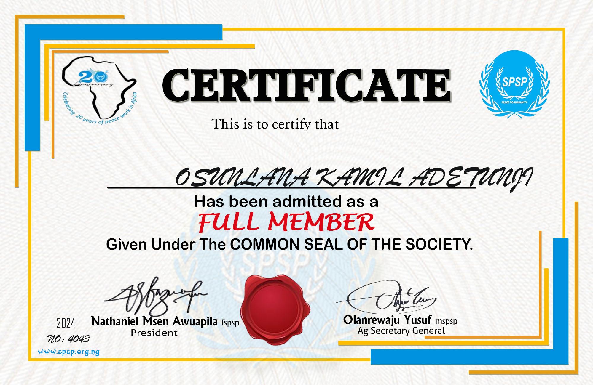 Certificate Image