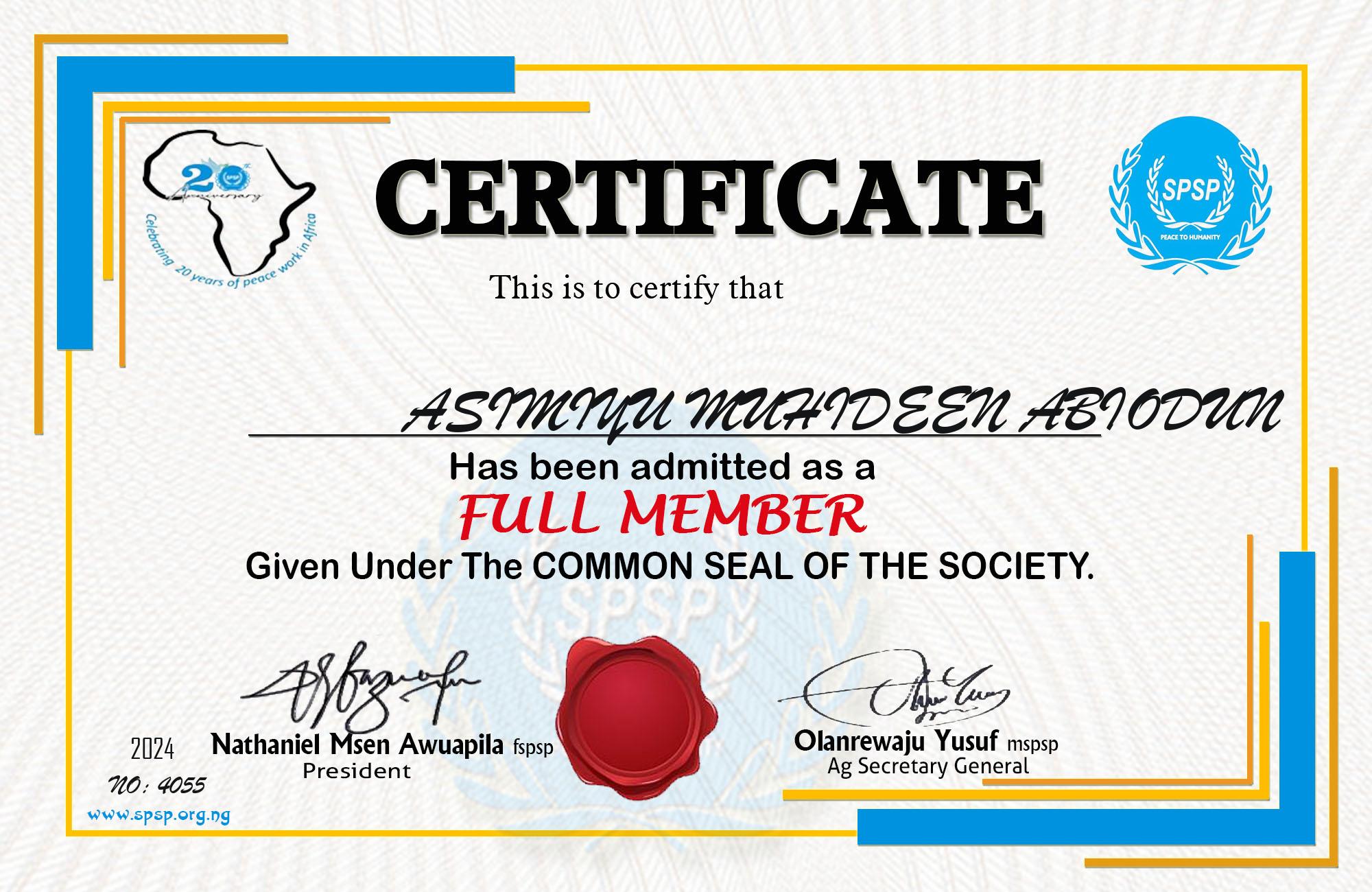 Certificate Image