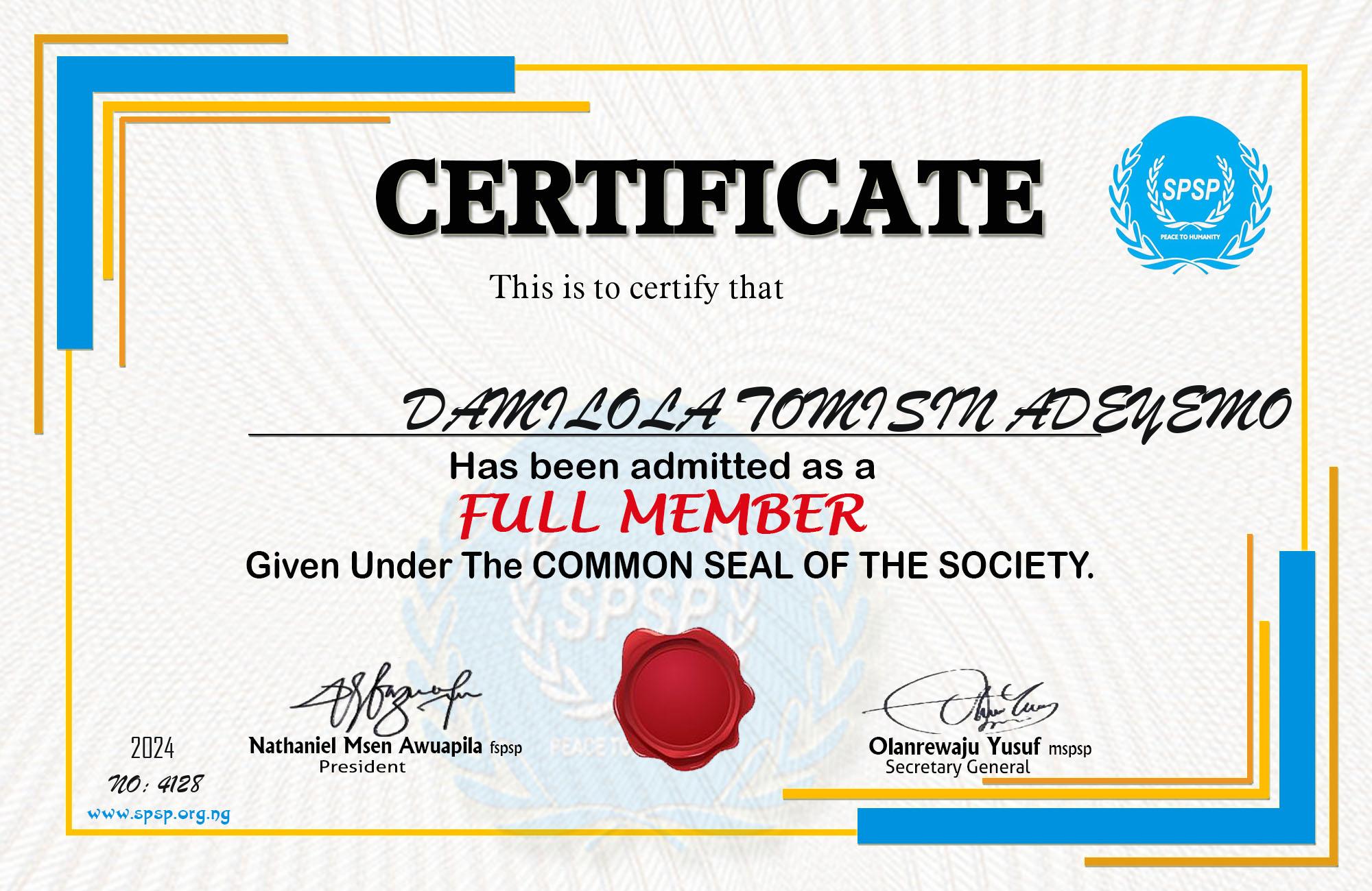 Certificate Image