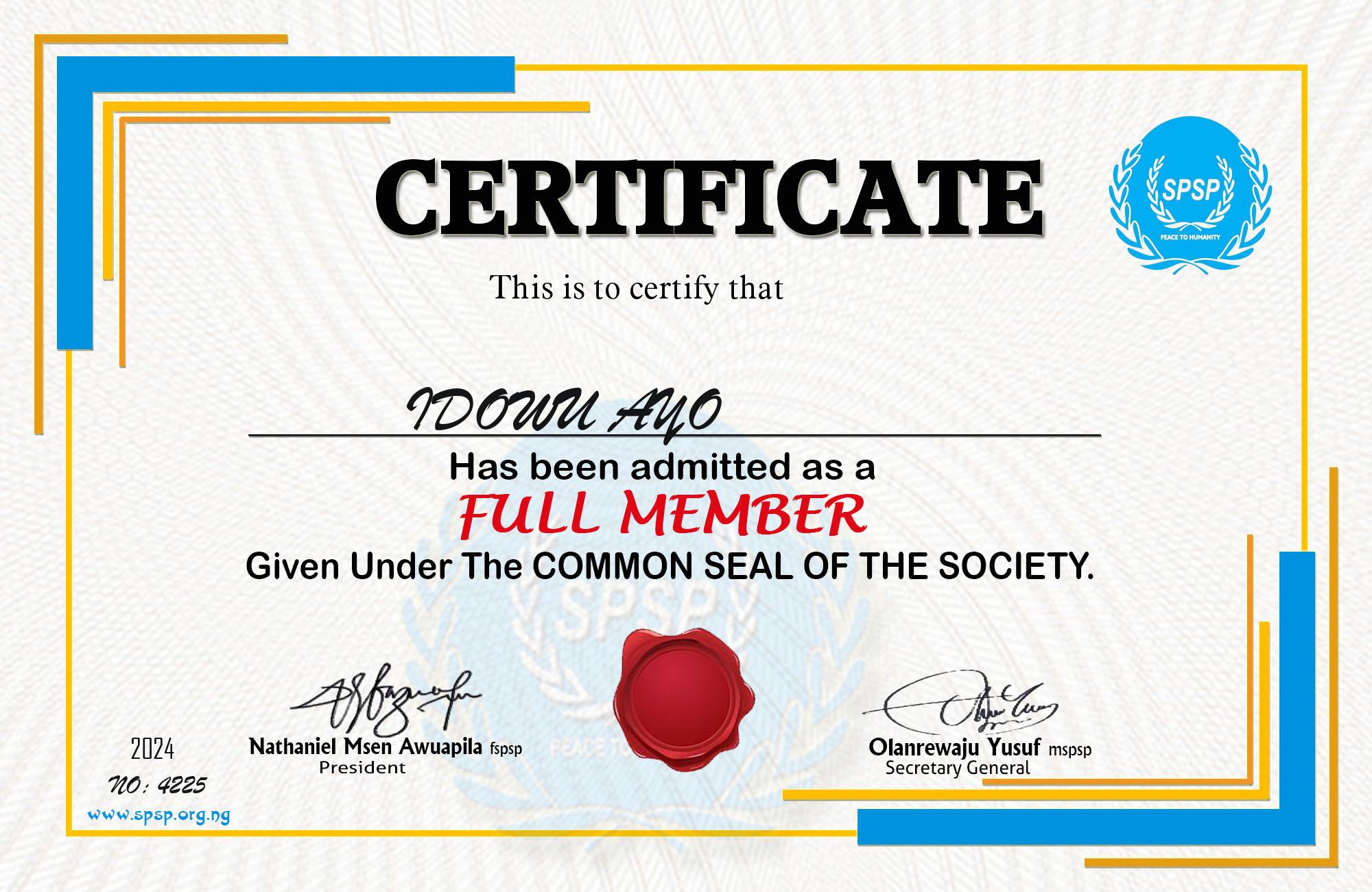 Certificate Image