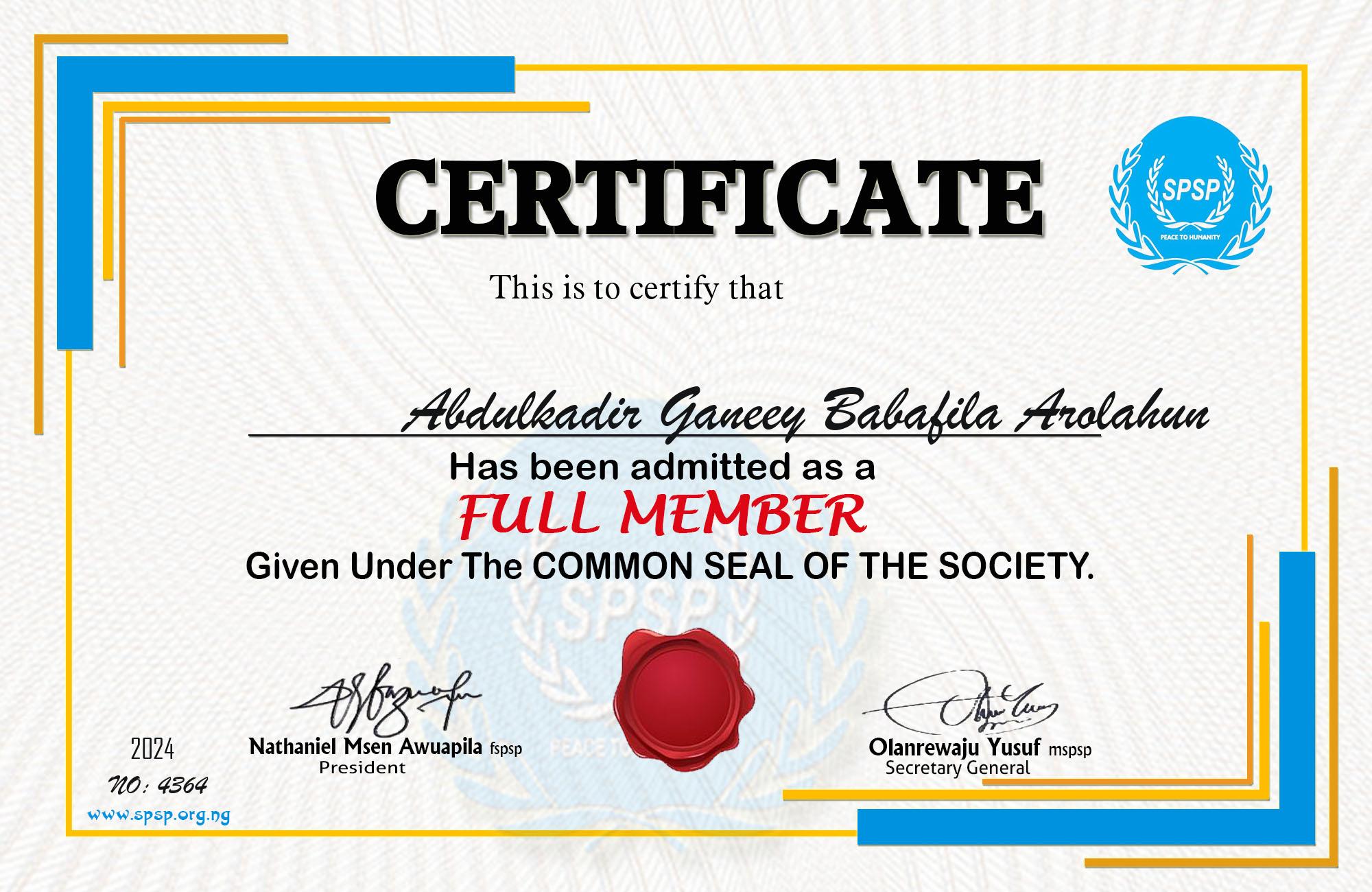 Certificate Image